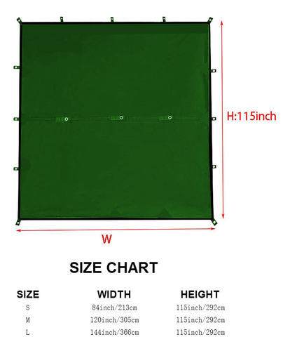 Tarta De Campamento Tarp Multifuncional Con 6 Estacas Y 6 M