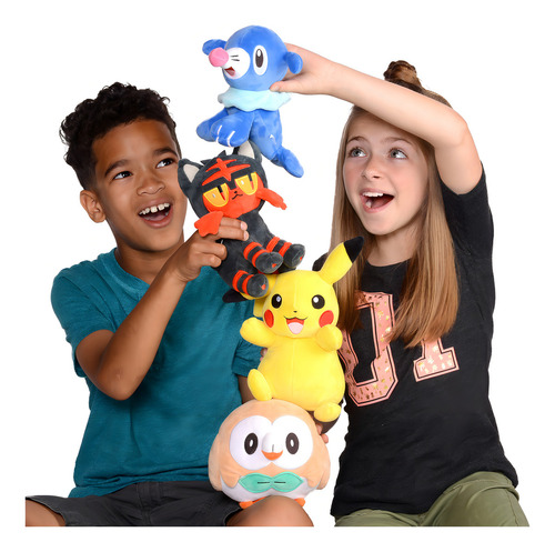 Pokémon Peluche Litten De 8 Pulgadas, Con Licencia Oficial. Color Negro