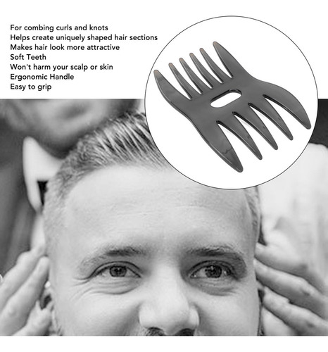 Pente De Cabelo Masculino Pequeno, Dente Largo, Dupla Face,