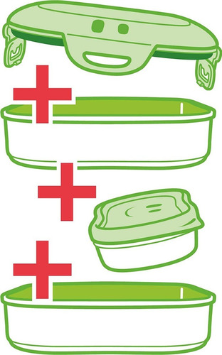 Imagen 6 de 8 de Taper P/ Alimentos Compartimento 3 En 1 Contenedor Maped Edu