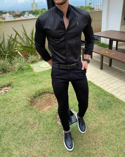 Calça sport fino masculina on sale preta