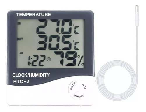 Termometro Higrometro Digital Con Sonda Interior Y Exterior