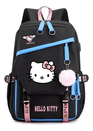 Bonita Mochila Escolar De Hello Kitty Para Grados 3-6