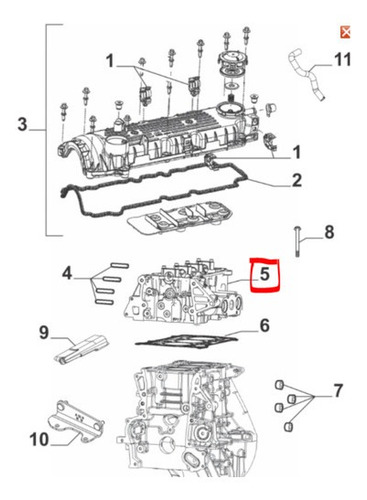 Cabecote Uno Argo Mobi 3 Cilindro Completo 1.0 6v Original