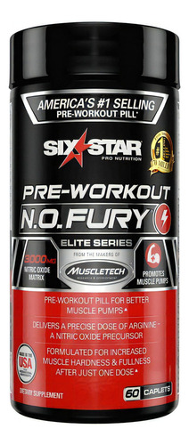 Muscletech Six Star Pre-workout N.o. Fury, Sabor Sin Sabor