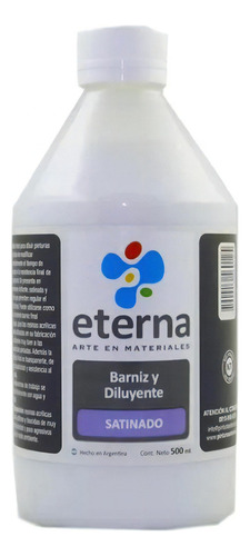 Barniz Al Agua Satinado Eterna 500ml Color del óleo Transparente