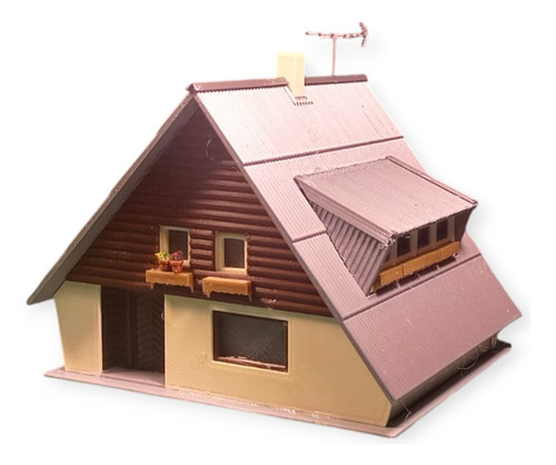 Casa Unifamiliar 1/87 Ho Ferromodelismo Maquetas 3d