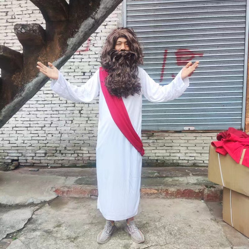 Disfraz De Jesús Para Hombre Y Adulto, Disfraz De Cosplay, Capa