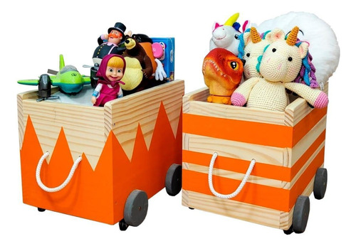 Par Caixotes Toy Box, Organizador De Brinquedos Com Rodinhas