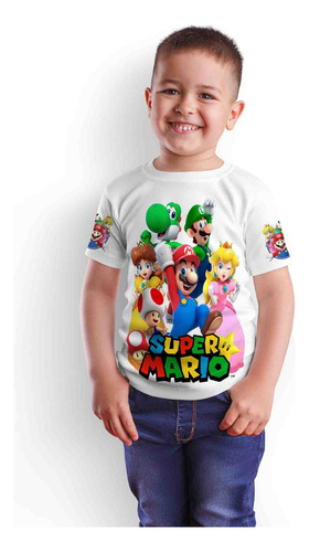 Polera Juvenil Super Mario Bros D9