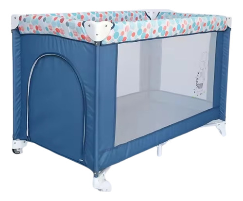 Cuna Corral Playard Colecho P&play Azul Plegable Con Ruedas Azul