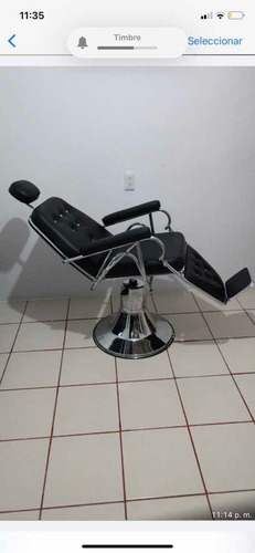 Imagen 4 de 7 de Sillón Silla De Barbero Reclinable Barbería Hidráulico Frank