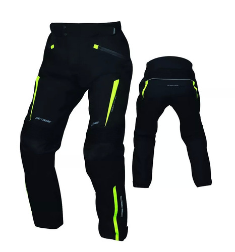 Imagen 1 de 2 de Pantalon Cordura Octane Transtour Negro-neon-amarillo