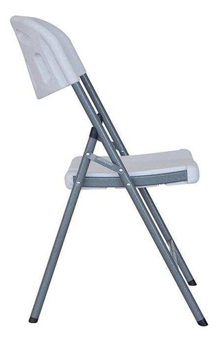 Silla Plástica Plegable Blow Molding Exterior Blanco - Rex
