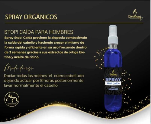 Spray Stop Caída Hombre 100% Organico Y Fabricado En  Chile