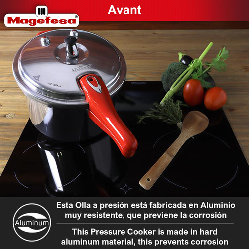 Magefesa Olla A Presión Avant Red, 5.9 Litros