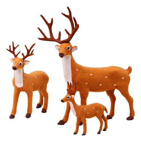 Adornos Navideños Adornos De Ciervos Sika 3 Piezas