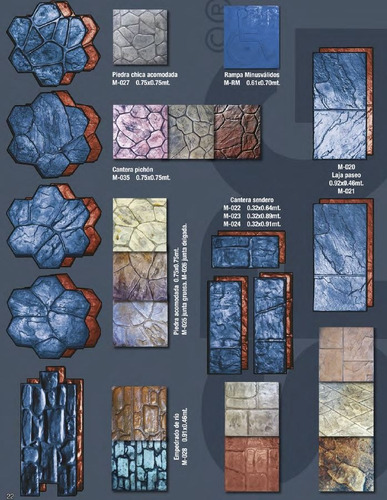 Imagen 5 de 7 de Molde Piedra Acomodada Junta Gruesa P/concreto Estampado Spg