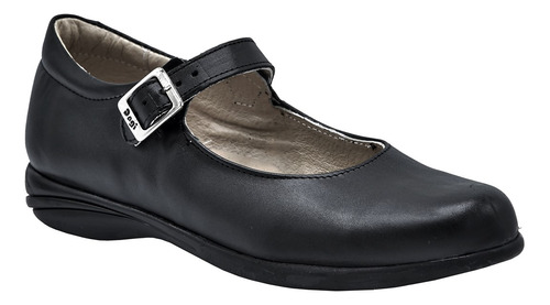 Zapato Nia Dogi 2516 Piel Negro Escolar Con Arco 22 Al 26