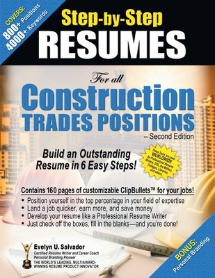 Libro Step-by-step Resumes For All Construction Trades Po...