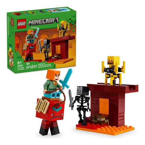 Lego® Minecraft® La Batalla De Lava Del Inframundo 21266 99 Lava Del Inframundo