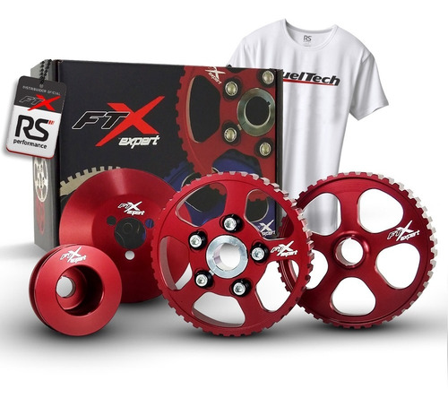 Kit Polia Ftx Vw Ap Distribuidor Comando Aux Alternador Água