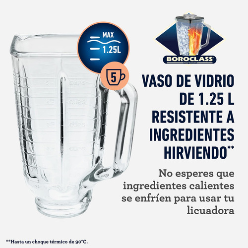 Licuadora Clásica Cromada 2 Velocidades Vaso De Vidrio 1 5 L