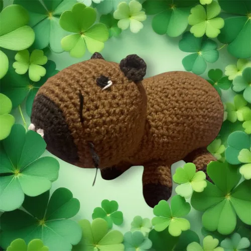 Peluche Capibara/ Capincho/ Crochete Marrón