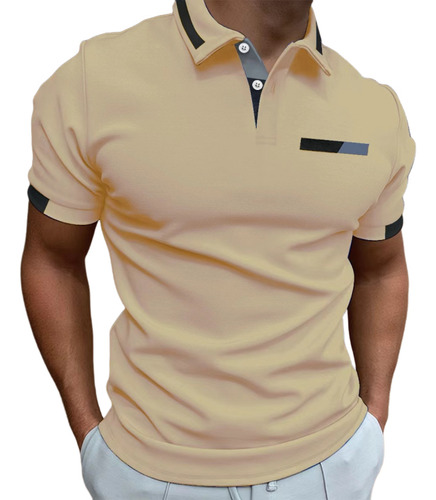 Camiseta Tipo Polo Casual Para Hombre