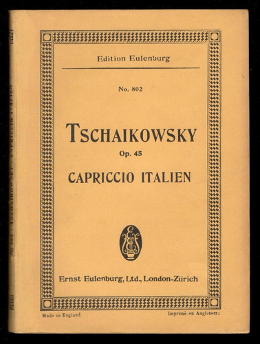 Partitura - Tchaikowsky - Op. 45 - Capriccio Italien
