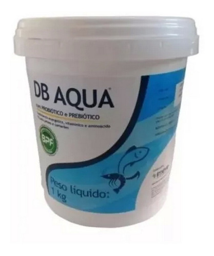 Probiótico E Vitamína Para Peixes E Camarão Db Aqua 1kg Full