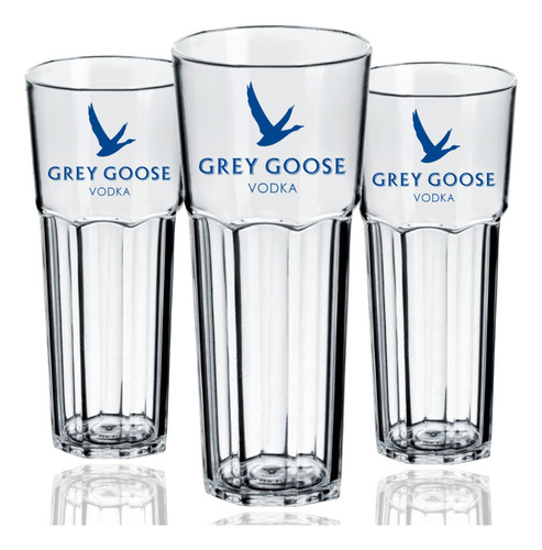 100 Copos Grey Goose Em Acrílico 350ml - Vodka Grey Goose