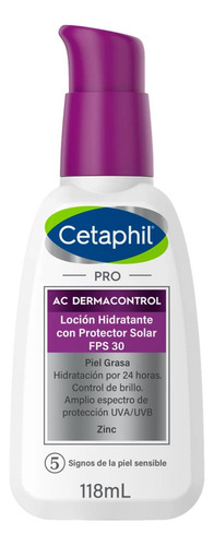 Crema Facial Fps 30 Cetaphil Pro Ac Dermacontrol 118 Ml.