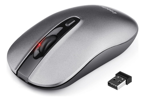 Mouse Inalambrico Ledsail Usb Gris