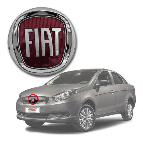 Emblema Fiat Grade Dianteira Original Grand Siena 2014