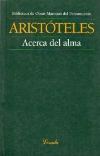 Libro - Acerca Del Alma (biblioteca De Obras Maestras Del P