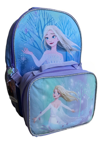 Mochila Bolso Frozen + Lonchera Escolar Niña Elsa