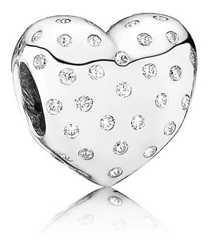 Charm,dije Pandora Corazón Cubics Plata 925 Original 