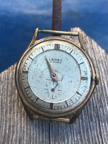 Reloj Larex, 17 Rubis, Cal. 1077, Antimagnetic, No Funciona.