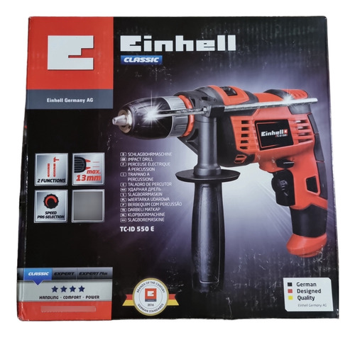 Taladro Percutor Atornillador Einhell Tc-id550 E 13mm 220v