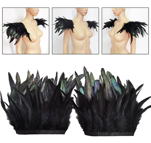 Pluma Encogimiento De Hombros Alas Chal Pluma Capa Hombro