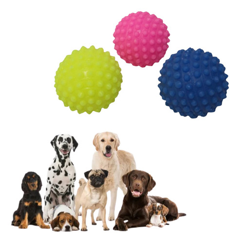 Bola Cravo Brinquedo Anti Stress Pet Borracha Fisioterapia