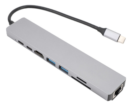 Hub Tipo C 8 En 1, 4k, Interfaz Multimedia Hd, Usb 3.0, 100