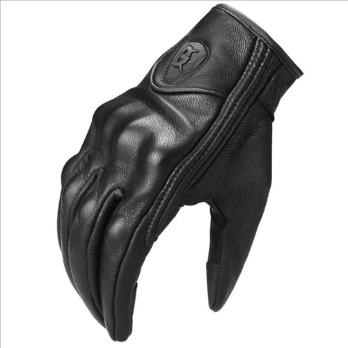 Guantes De Cuero Para Moto Con Protecciones