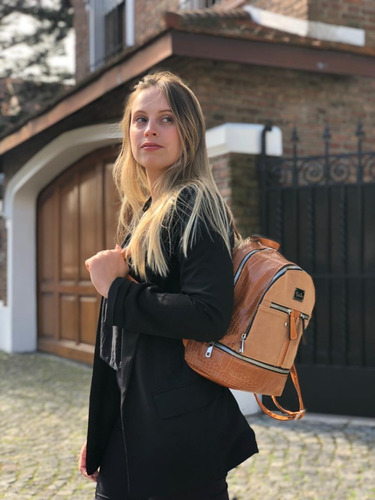 Mochila Combinada Con Croco. Envios En El Día