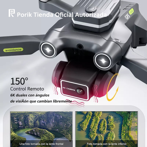 Mini Drone Profesional Con 6k Dual Cámara Victure 5g Gps 2 Baterías Color Negro