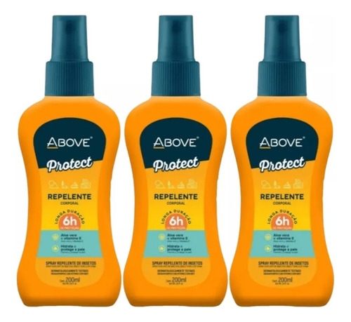 Kit 3 Repelentes Mosquito Dengue 200 Ml C/aloe Vera Atacado