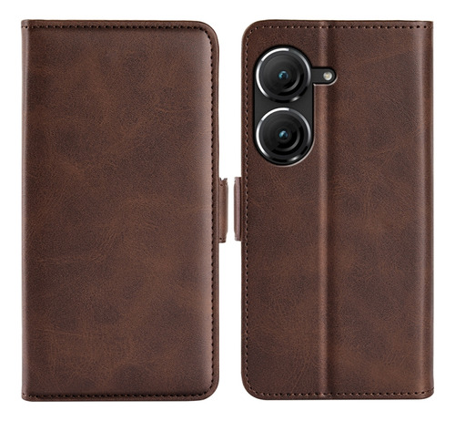 Funda De Cuero Magnética De Doble Cara Para Asus Zenfone 9