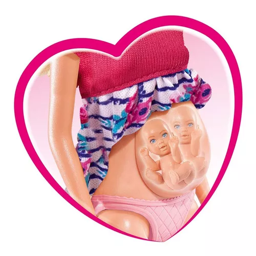 Boneca Barbie grávida de gêmeos