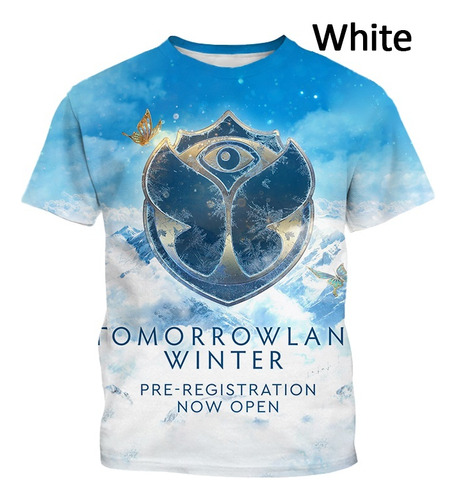 Playera De Verano Estampada En 3d Music Tomorrowland